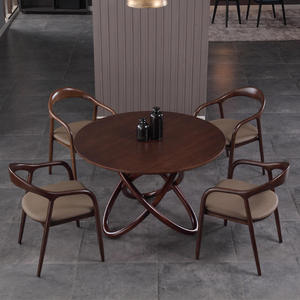 Sillas <span class=keywords><strong>de</strong></span> Comedor con Brazos <span class=keywords><strong>de</strong></span> Madera Sólida y Tapizado en Cuero Negro Acento <span class=keywords><strong>de</strong></span> Fábrica JP al por Mayor, Sillas <span class=keywords><strong>de</strong></span> Comedor <span class=keywords><strong>de</strong></span> Madera <span class=keywords><strong>de</strong></span> Nogal para Comedor - Product Image 4