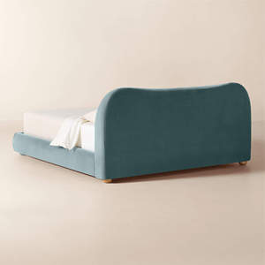 Modern Solid Wood Soft <b>Bed</b> Upholstered <b>Platform</b> <b>Bed</b> Frame King Size Oak - Product Image 6