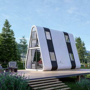 Sáng tạo thông minh ánh sáng thép container Modular nhà cho cắm trại gạo nhóm Homestay nhà bếp hoạt động tam giác nhà thiết kế - Product Image 1