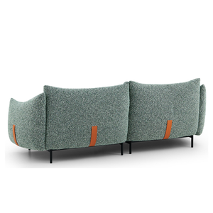 Sofá Moderno <span class=keywords><strong>para</strong></span> Sala de Estar con Tapicería de Cuero y Tela, con Relleno de Esponja - Product Image 4
