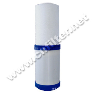 Shake 10-Inch Pp Activated Carbon Composite Filter Cartridge For Household <b>Water</b> Purifier Dual Section - Product Image 2