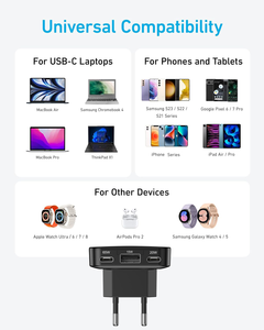 휴대용 110V/220V AC 전원 20v 3.25a 65w 유형 c 노트북 어댑터 충전기 USB c 범용 Ac 여행 어댑터 전원 공급 장치 - Product Image 5