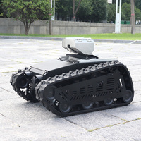 Châssis de robot chenillé électrique TinS-8 avec plateforme rotative PTZ