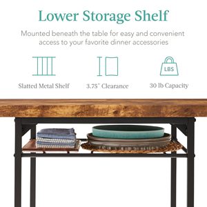 Ensemble de salle à manger moderne 3 pièces, <span class=keywords><strong>dinette</strong></span> peu encombrante pour la cuisine, la salle à manger, petit espace avec cadre en acier, support de rangement intégré - Product Image 3