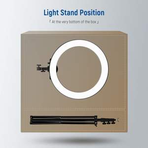 Kit d'éclairage à <span class=keywords><strong>anneau</strong></span> LED <span class=keywords><strong>Neewer</strong></span> de 18 pouces avec trépied de 200 cm et adaptateur pour sabot pour éclairage LED de studio photo - Product Image 2