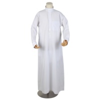 Alshiaka Zakhrafat Qamis Maxi Blanc pour Homme Musulman, style Boubou, Kaftan, Jubah, Abaya, Jalabya, Qamis, Thobe, Vêtement Islamique Ethnique Arabe