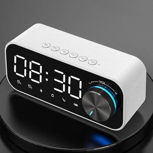 Ứng Dụng Khối Lượng Núm Loa Siêu Trầm Mini Xách Tay Máy Tính Để Bàn Đồng Hồ Báo Thức Led Loa Bass FM Đài Phát Thanh Loa Không Dây Ánh Sáng Ban Đêm Bt Loa - Product Image 3