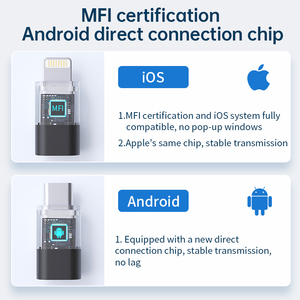 Caméra endoscopique 2,0 mégapixels, étanche IP67, 8 lumières LED, certifiée MFi, compatible avec iOS et Android, pour l'inspection des tuyaux de voiture - Product Image 3