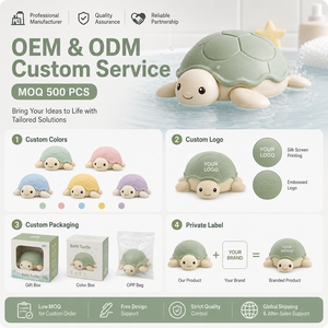 Jouet tortue verte personnalisé avec logo pour enfants, jouet aquatique flottant à presser pour le <span class=keywords><strong>bain</strong></span>, jouet en silicone écologique, fabricant <span class=keywords><strong>de</strong></span> jouets - Product Image 4