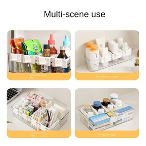 Boîte <span class=keywords><strong>de</strong></span> rangement en plastique rétractable à suspendre au réfrigérateur <span class=keywords><strong>de</strong></span> style japonais, porte latérale, cloison <span class=keywords><strong>de</strong></span> classification, <span class=keywords><strong>plaque</strong></span> <span class=keywords><strong>de</strong></span> fixation - Product Image 4