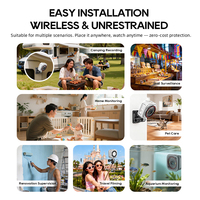 Caméra portable 4G LTE cellulaire Cube AOV sans fil pour extérieur avec détection de mouvement, vision nocturne couleur 2K, batterie intégrée 1500 mAh, 3MP