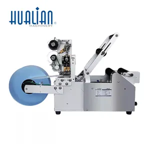 LM-50T Hualian Handmatige Semi-Automatische Glazen Wijnfles Plastic Ronde Flessen Sticker Etikettering Etiket Machine