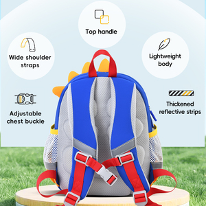 Nuovo <span class=keywords><strong>Zaino</strong></span> per Bambini a Forma di <span class=keywords><strong>Dinosauro</strong></span> Cartoonesco, Leggero, Multistrato, Grande Capacità, Impermeabile, per la Scuola - Product Image 5