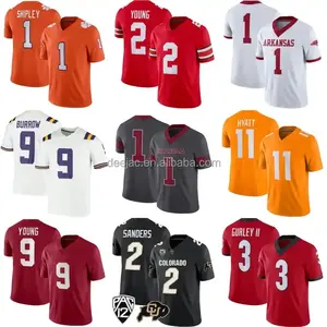 Shedeur Sanders Men's Embroidery Academy Wholesale High Quality Embroidered Jerseys N-C-A-A American Football Jerseys