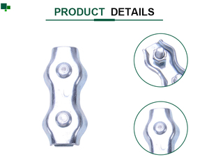 Conector de Cuerda de 6 mm, Acero Galvanizado, Forma de Mancuerna, <span class=keywords><strong>Dos</strong></span> Pernos, Sujeción de Cinta, Unión de Cinta, Mantén la Cerca Ordenada, para Cercas Exteriores - Product Image 5