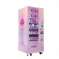 Distributeur automatique de bijoux pour cils Pink Beauty, écran tactile LCD LED, graphismes personnalisés, SDK, conforme ADA, paiement multiple