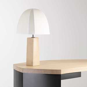 Lampe de table avec base en bois, source de lumière LED, ampoule E27, éclairage décoratif pour la maison, salon, chambre à coucher - Product Image 5