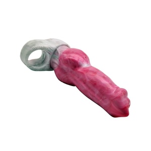 FRRK Dog Knot Cock Penis Sheath Fantasy Animal <b>Dildo</b> Silicone Penis Sleeve Male Delayed Ejaculation Penis Extender Adult Sex Toy - Product Image 3