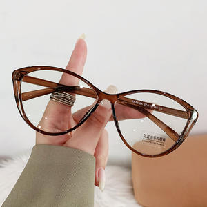 <span class=keywords><strong>Gafas</strong></span> azules de ojo de gato con personalidad, montura de <span class=keywords><strong>gafas</strong></span> de foto de celebridad retro divertida para mujer, se puede combinar con miopía - Product Image 2