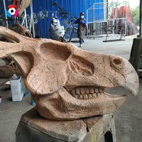 Crâne de dinosaure réaliste grandeur nature, squelette en fibre de verre, réplique de fossile, modèle de tête de T-Rex pour la décoration de musées et de parcs à thème