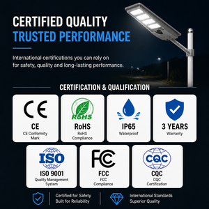 Lampioni <span class=keywords><strong>Solari</strong></span> <span class=keywords><strong>LED</strong></span> All-in-One per Esterni, Impermeabili IP65, 700W 600W 500W 400W, per Aree Commerciali e Rurali, Prezzo all'Ingrosso - Product Image 3