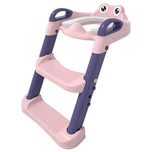 Aricare-Siège d'Entraîneur de Toilette en Plastique Solide Rose pour Bébé, Hauteur Réglable, Nettoyage Facile, Déplacement Extérieur, Durable - Product Image 1