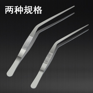 Stainless steel knee-shaped tweezers, ear and nose <b>clips</b>, 14cm for nose hair removal, 16cm for ear canal cleaning, curved tip - Product Image 3