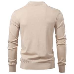 Pull-over tricoté respirant en acrylique et coton doux à col en V, motif uni, pour homme, idéal pour <span class=keywords><strong>le</strong></span> quotidien et <span class=keywords><strong>le</strong></span> bureau en hiver (vente en gros) - Product Image 2