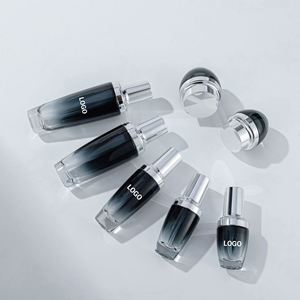 Manufacturer Direct Stock Glass Beauty Bottles with Lids Black Serum Vials Cream <b>Jars</b> Pump Bottles with <b>Small</b> Batch Custom - Product Image 4