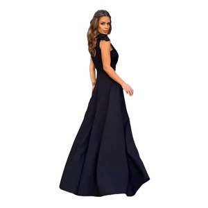 Robe de soirée longue sans bretelles pour femme, style vintage, coupe trapèze, couleur unie, tissu Spandex/Polyester, mode été - Product Image 1