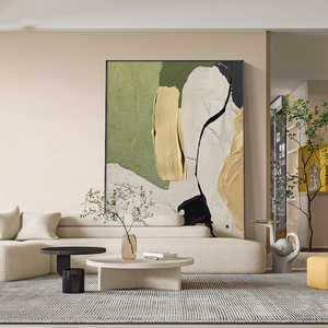 Abstract Oil Canvas Wall Art Contemporary Living Room Decor <b>Large</b> Size Single <b>Frame</b> Aluminum Alloy <b>Frame</b> - Product Image 3
