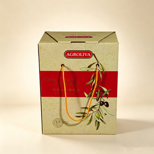 Cajas de Cartón Corrugado Kraft Impresas a Todo Color y de Tamaño Personalizado con Asas para Envasado de Vino, Licores, Whisky y Aceite de Oliva - Product Image 1