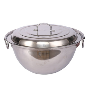Stainless Steel <b>Soup</b> <b>Pot</b> 5L And Above Induction Compatible Double Handle Deep Round Bottom Commercial Cooking <b>Pot</b> - Product Image 4