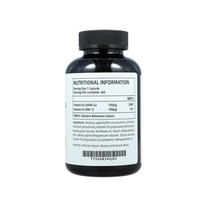 ผู้ผลิตวิตามินดี3 เค2 แบบขายส่ง สำหรับเสริมสร้างสุขภาพกระดูก วิตามินดี3 เค2 แบบแคปซูล 360 เม็ด - Product Image 4