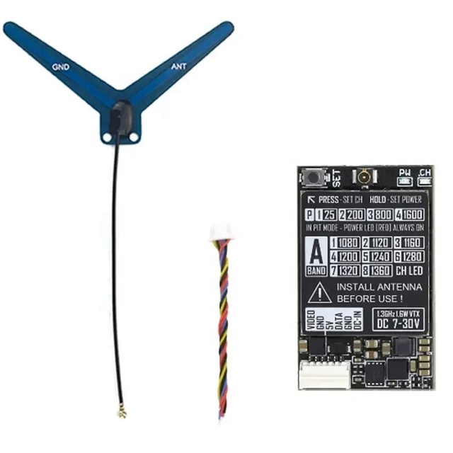 Rushfpv Rush 1.2G 1.3G VTX 8CH 1.6W VTX Analog Video Transmitter Module 7-30V for RC FPV Drone DIY Parts