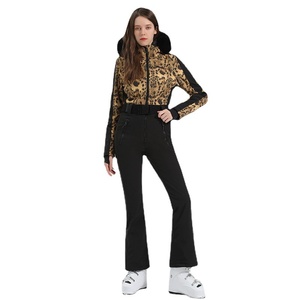 Nouvelle combinaison de ski pour <span class=keywords><strong>femme</strong></span> avec capuche et fermeture éclair, imperméable, coupe-vent, chaude, <span class=keywords><strong>pantalon</strong></span> de <span class=keywords><strong>neige</strong></span> professionnel, combinaison de ski une pièce - Product Image 5