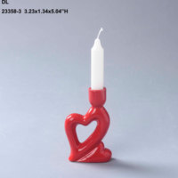 BSCI Factory Custom ized Valentinstag Serie Liebes form Keramik Kerzen glas Hochwertige Home Decoration Keramik Kerzen glas