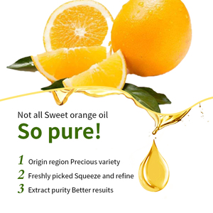 100% ピュア10ml/100ml自社ブランドエッセンシャルオイルスイートオレンジアロマ天然保湿血清液体ボディスキンピール - Product Image 5