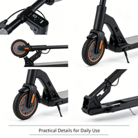 Patinete Eléctrico Plegable para Desplazamientos Urbanos, Impermeable, Motor sin Escobillas de 350W, Batería de Litio de 36V 7.8Ah, Alcance de 20-30km, Doble Motor
