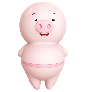 Jump Egg Vibrator Cute Pig Shape <strong>Mini</strong> Silicone Recharge Clitoral Vibrator G Spot Vibrator Adult Sex Toy for Women Man - Product Image 1