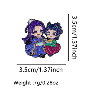 12 Estilos de Broches de Anime The Diaries <span class=keywords><strong>Maomao</strong></span>, Broches de Metal Esmaltado de Lujo para Mujer, Venta al por Mayor, para Mochilas - Product Image 4