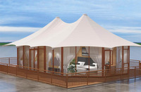 Nouveauté 2024 Tente de Glamping Éco & Luxe Romantique, Imperméable, pour Campement, Maison Préfabriquée, Resort, Désert et Safari