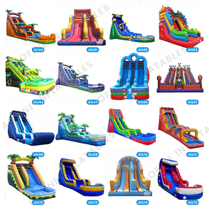 Château gonflable commercial pour toboggan aquatique tropical pour enfants avec videur et toboggan de divertissement <span class=keywords><strong>Juex</strong></span> Gonflables - Product Image 6