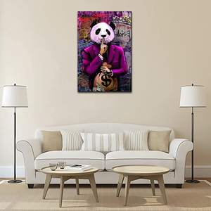Peintures d'art mural Graffiti Money Dollar <span class=keywords><strong>Panda</strong></span> <span class=keywords><strong>Poster</strong></span> Peinture décorative Toile Art mural Affiches de salon - Product Image 6