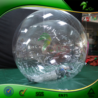 Ballon gonflable transparent personnalisé avec fermeture à glissière double couche ballon gonflable portable Hongyi jouet gonflable