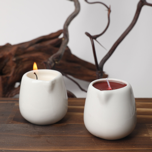Bougie de massage artisanale de luxe 100% biologique à l'huile de soja, aromathérapie à basse température, pot en céramique écologique, Noël Diwali - Product Image 2