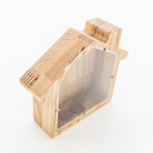 Nhà hình con heo đất bằng gỗ ngân hàng cho trẻ em tiền hộp trang trí nội thất Quà Tặng - Product Image 6