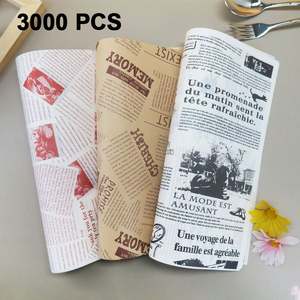 3000PCS Burger Sandwich Greaseproof <b>Wrapping</b> <b>Paper</b> Disposable <b>Food</b> Grade Hamburger Cake Deli Grease Proof <b>Paper</b> for <b>Food</b> - Product Image 1