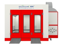 Cabine de peinture Longxiang LX2S certifiée CE avec brûleur diesel, éclairage LED et filtre haute efficacité, idéale pour les ateliers de réparation automobile