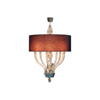 Lustre design en verre soufflé à la main, luminaire décoratif pour salon et restaurant, avec personnalité